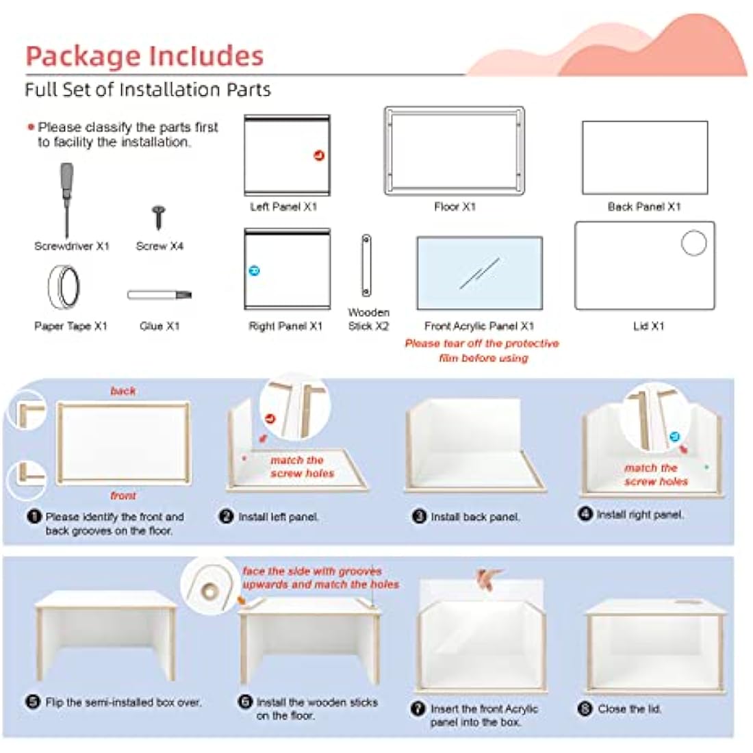 Niteangel Visible Hamster Digging Box for Syrian Dwarf Roborovski Campbell Hamsters Gerbils Mice Lemmings Degus or Other Small-Sized Pets (Burlywood)