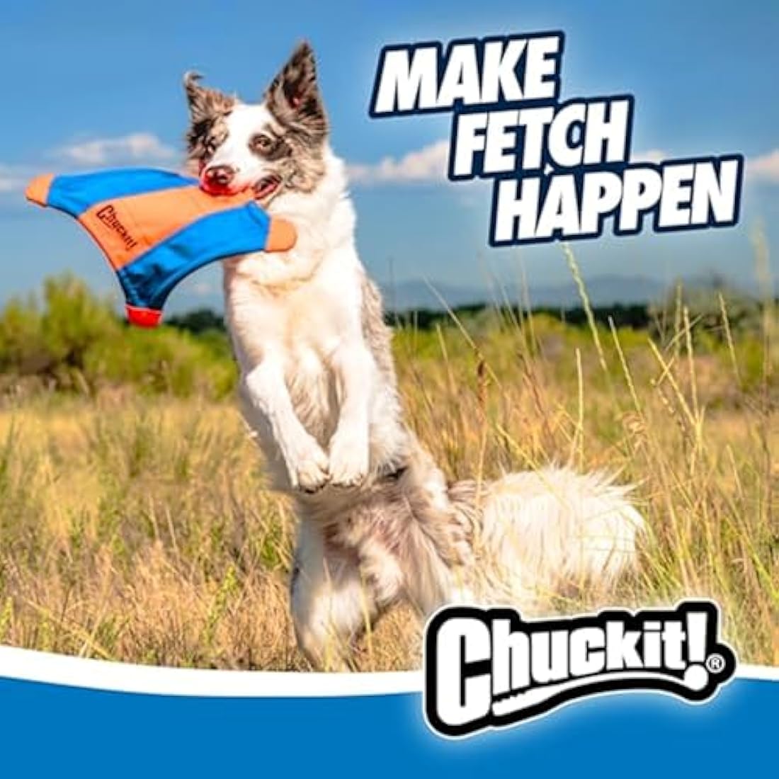 Chuckit! Flying Squirrel Dog Toy Floating Disc Frisbee Lightweight Interactive Tossing Fetch Toy For Dogs, Medium