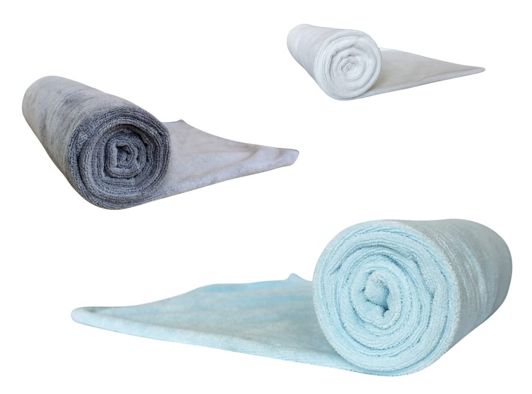 Immaculate Textiles XL Premium Microfibre Hair Drying Towel/Turban/Wrap - 130x65cm (51x25in) - 400GSM : Super Soft, Extra Long