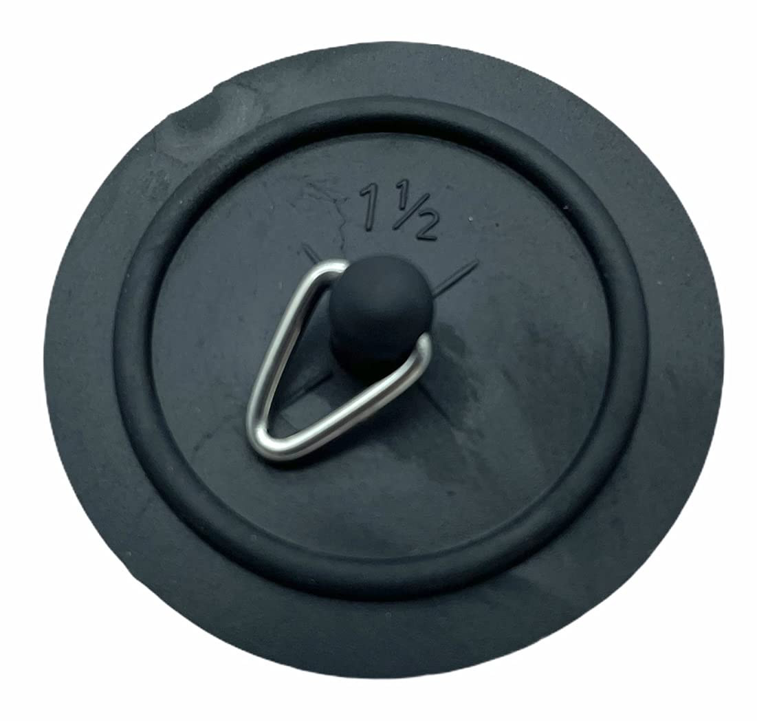 Replacement Basin/Sink Plug (Small 1 1/2" (38mm), Black)
