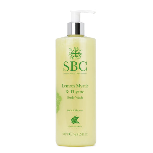 SBC Skincare Lemon Myrtle & Thyme Body Wash 500ml - Zesty Shower Gel and Bubble Bath for Oily and Breakout-Prone Skin