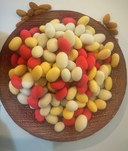 Sugared Almonds 1kg, whole almonds, assorted colours