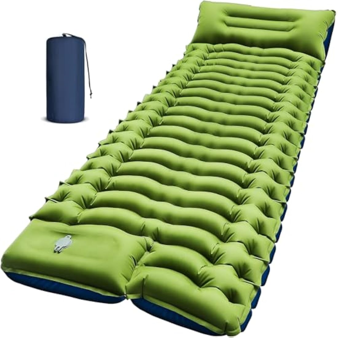Yuzonc Camping Sleeping Pad, Ultralight Inflatable Camping Mat with Pillow Built-in Foot Pump Portable Inflatable Sleeping Pads Compact for Outdoor Camping, Backpacking, Hiking, Tents