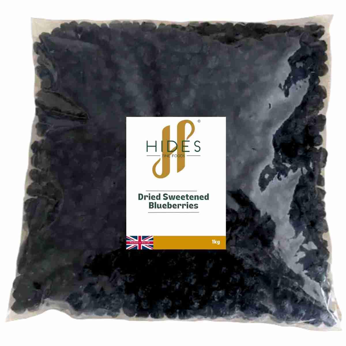 Hides Fine Foods - Dried Sweetened Blueberries 1kg - Suitable for Vegetarians - Baking - Granola - Breakfast - Muffins - Snacking - Desserts -Great