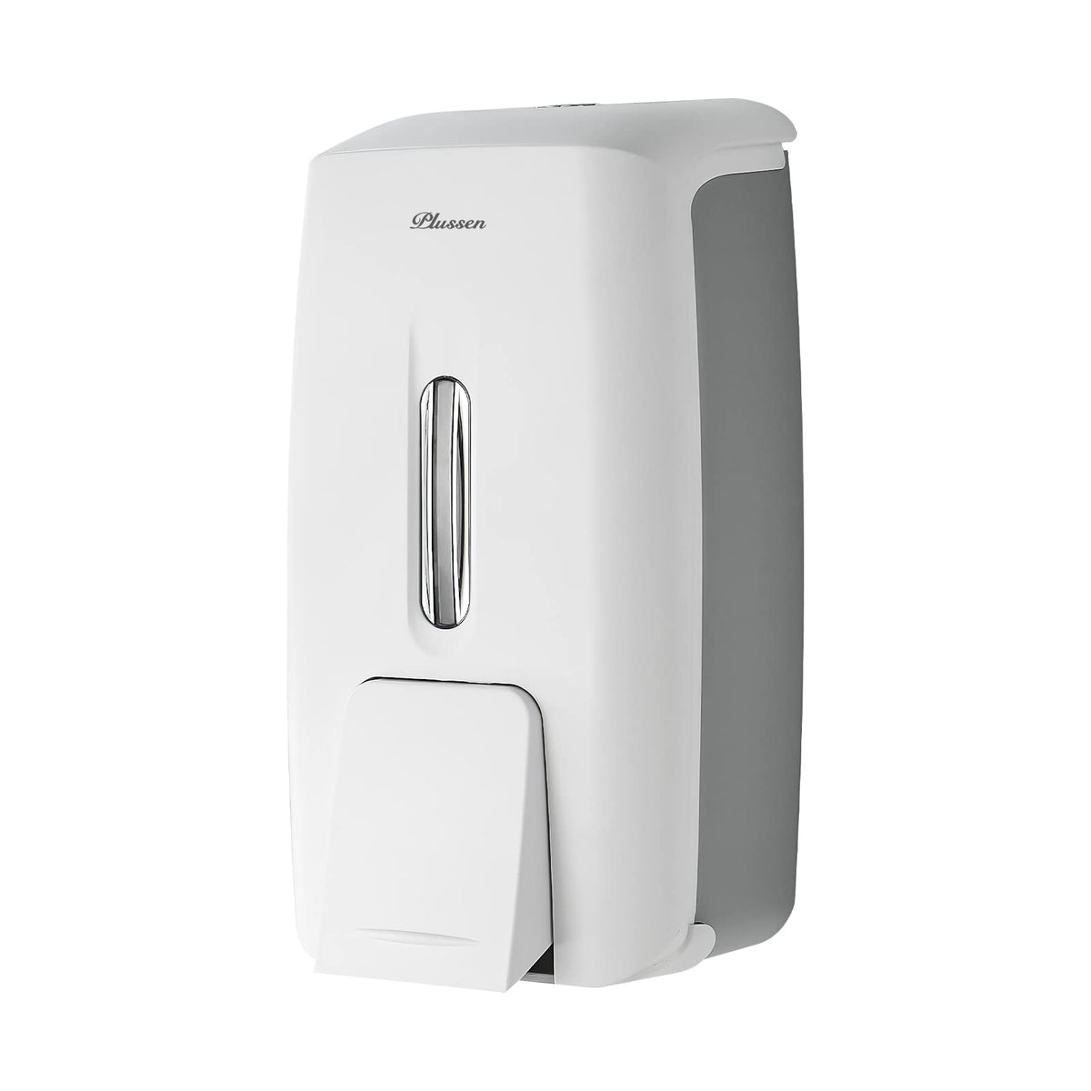 PLUSSEN Soap Dispenser Wall Mount, Adhesive No Drill Commercial Liquid Gel Hand Soap Dispenser 800ml Hand Sanitizer Dispenser for Bathroom,