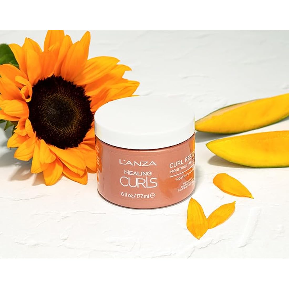 L'ANZA Healing Curls Curl Restore Moisture Treatment - Intensely Moisturising Leave-In Curl Defining Cream for Taming Frizz and Protection from Heat with Sulphate Free, Paraben Free Formula (177ml)