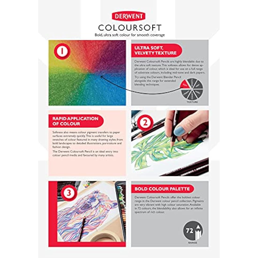 Derwent Colour Collection Sampler Kit, Set of 24 Pencils, Blocks and Accessories for Colouring and Drawing, Professional Quality, 0700212