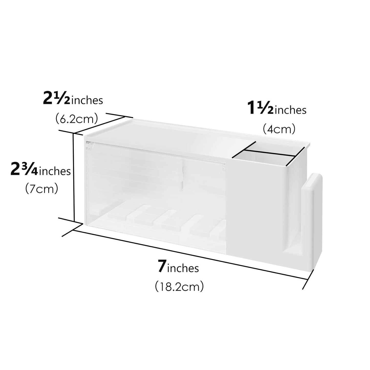 Linkidea 5-Slot Wall Mount Waterproof Toothbrush Holder for Bathroom, Plastic Organizer for Toothpaste, Compatible with Oral-B CrossAction