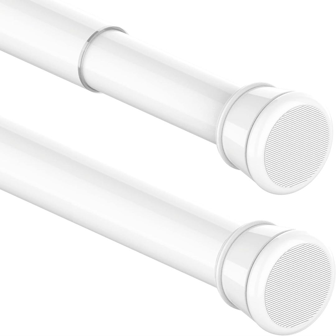 1PC Extendable Curtain Poles for Hanging Clothes Shower Pole Extendable Tension Curtain Pole for Shower Curtain, Windows, Door Curtain, Bathroom