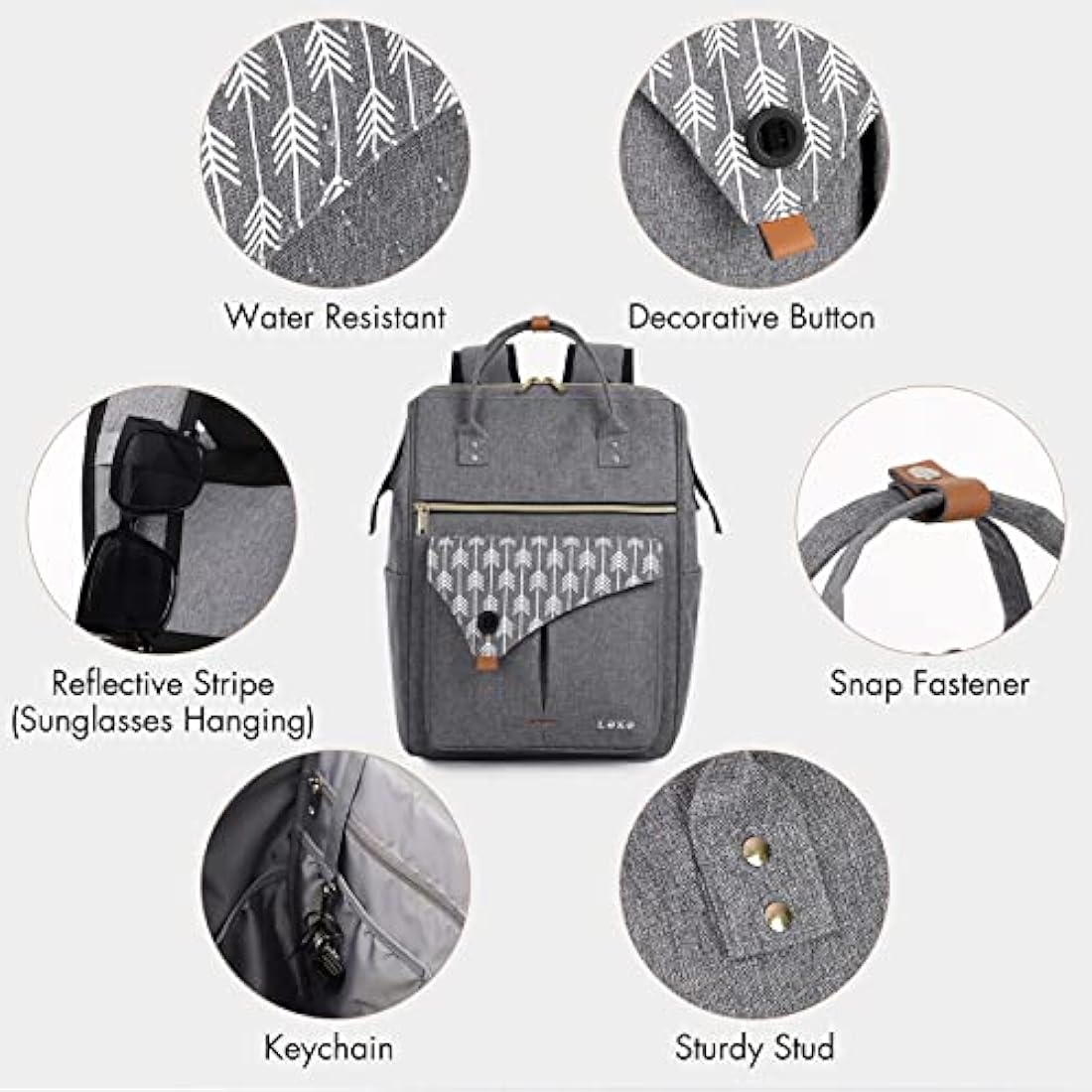 Lekesky Backpack Womens Travel Backpack Extra Large Rucksack Bag for Women Men,17.3" Backpack,Grey
