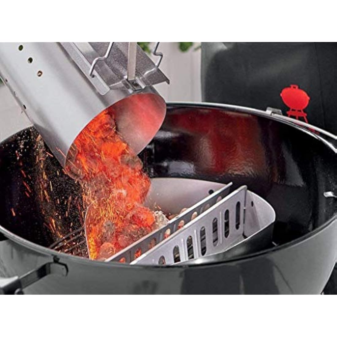 GFTIME 7403 Charcoal Baskets for Weber 47/57/67cm Charcoal Grills, Charcoal Briquette basket for Weber Kettle, One Touch and Master Touch series, Coal Fuel Holders for other Charcoal Grills. 2 Pack