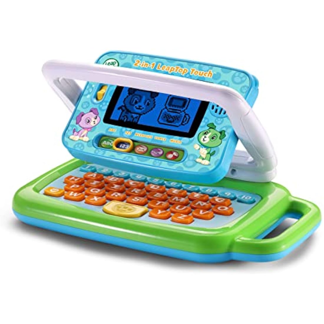 LeapFrog 2 in 1 LeapTop Touch Laptop, Green, Learning Tablet for Kids with 10 Modes of Play, Kids Laptop with Letters, Numbers, Vocabulary and Animals, Learning Toy Laptop for Kids Ages 2 Years +