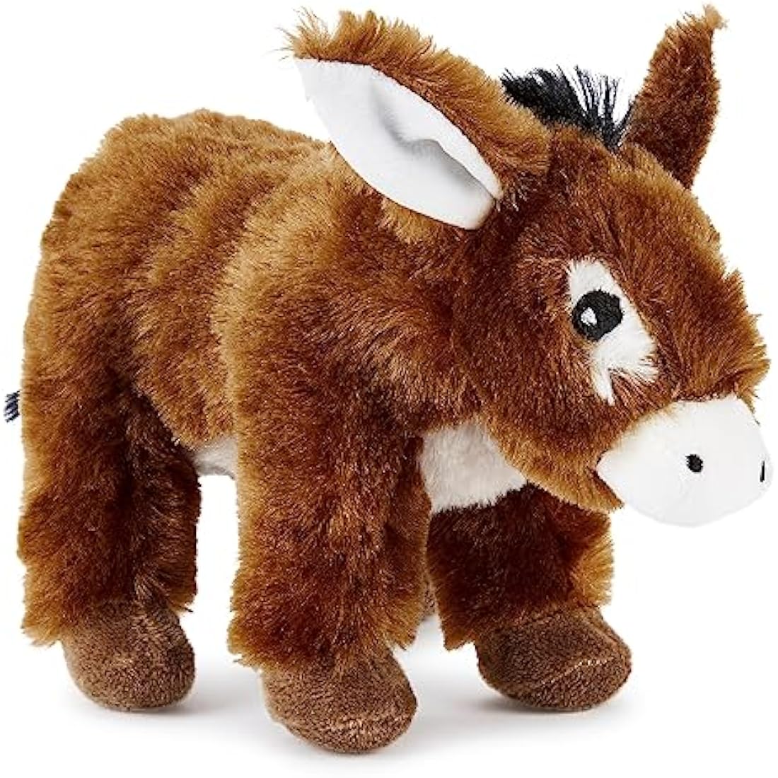 Zappi Co 100% Recycled Plush Donkey Toy (21cm Length) Stuffed Soft Cuddly Eco Friendly animals Collection For New Born Child First kid