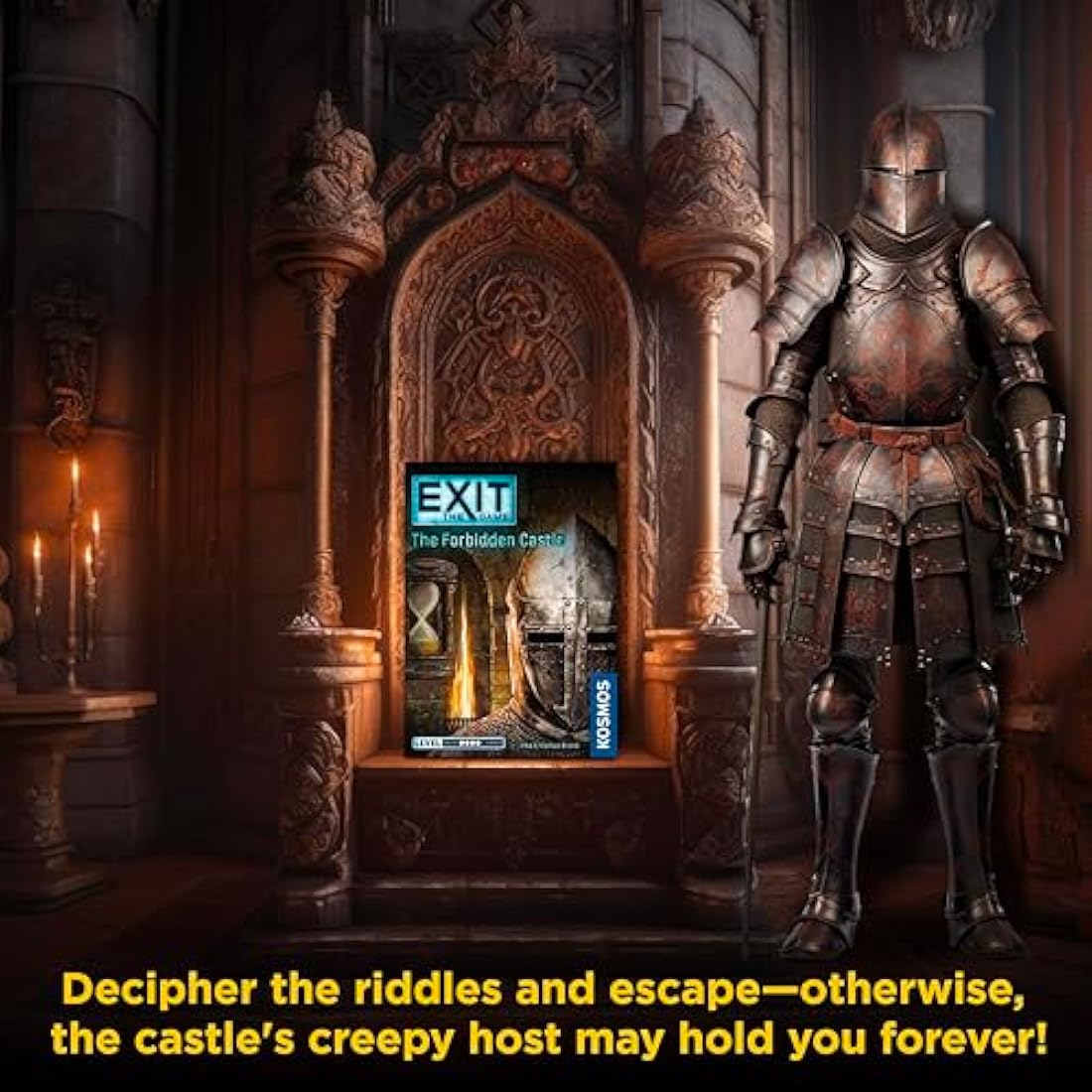 Thames & Kosmos - EXIT: The Forbidden Castle - Level: 4/5 - Unique Escape Room Game - 1-4 Players - Puzzle Solving Strategy Board Games for Adults & Kids, Ages 12+ - 692872