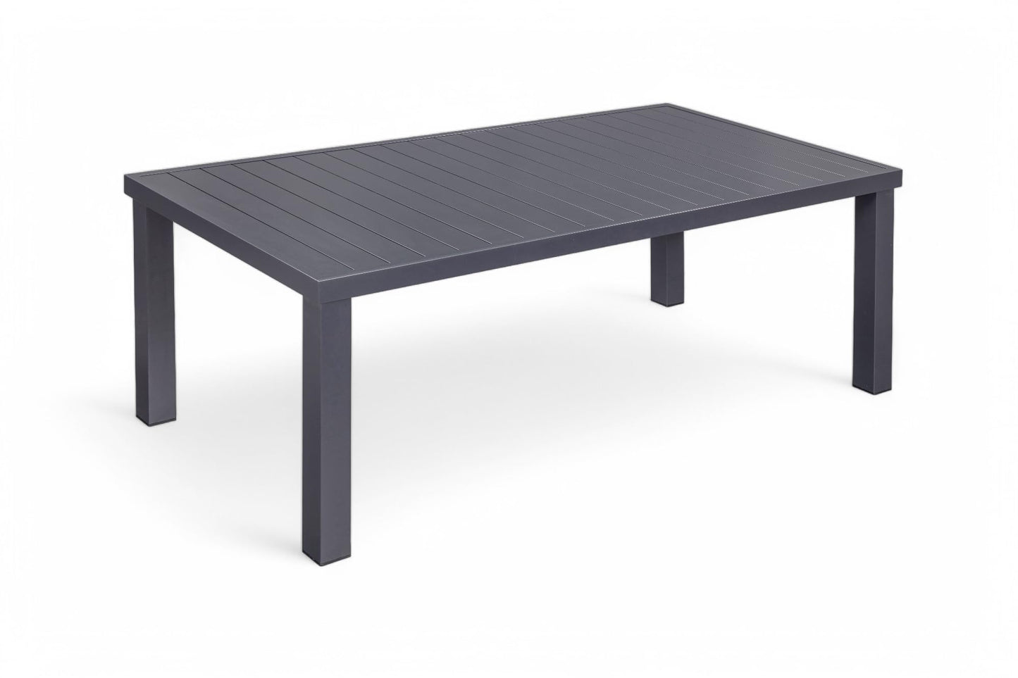 Out & Out Original Havana 200cm Modern Aluminum Slatted Outdoor Patio Garden Dining Table - Graphite
