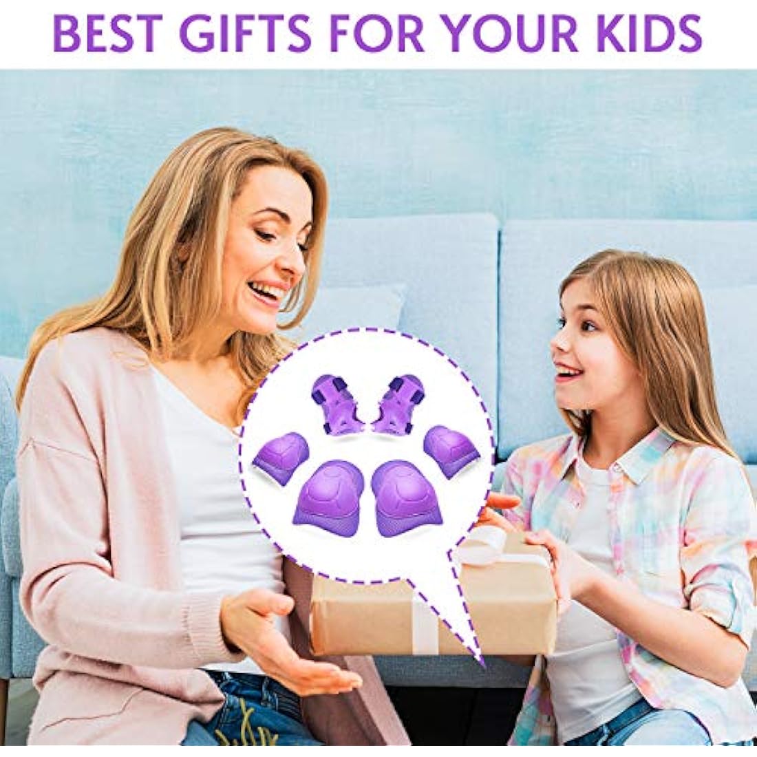 RUNDONG Kids/Youth Knee Pads Elbow Pads Wrist Guards 3 in 1 Protective Gear Set for Child Roller Skates, Cycling, Inline Skating, Scooter Skateboard, BMX Bike, Riding, and Multiple Outdoor Sports