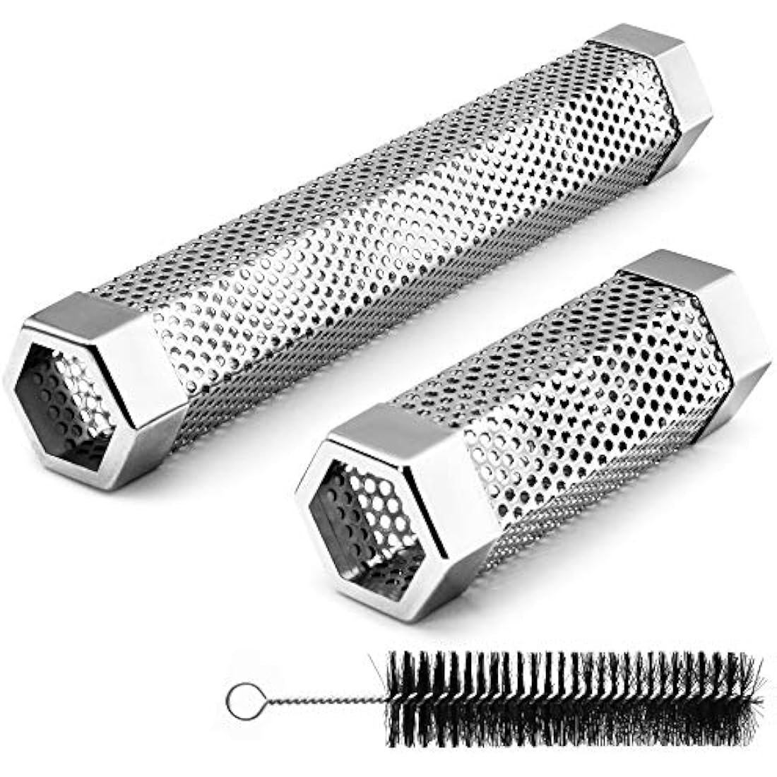 BEWAVE Pellet Smoker Tube for All Grill Electric Gas Charcoal or Smokers Hot/Cold Smoking, Free Tube Brush, 15&30 CM