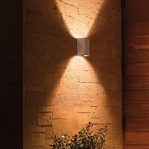 Philips Hue Resonate White and Colour Ambiance LED Smart Outdoor Wall Light for Garden and Patio. [INOX] Compatible with Alexa, Google Assistant and Apple HomeKit