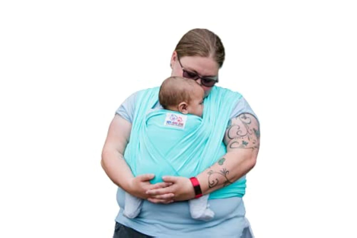 Baby Wrap Sling Organic Stretchy Premium Carrier | UK/EU Safety Tested | Made in The UK by Joy and Joe ? | Suitable from Birth to 16Kg | with Hat, Bag
