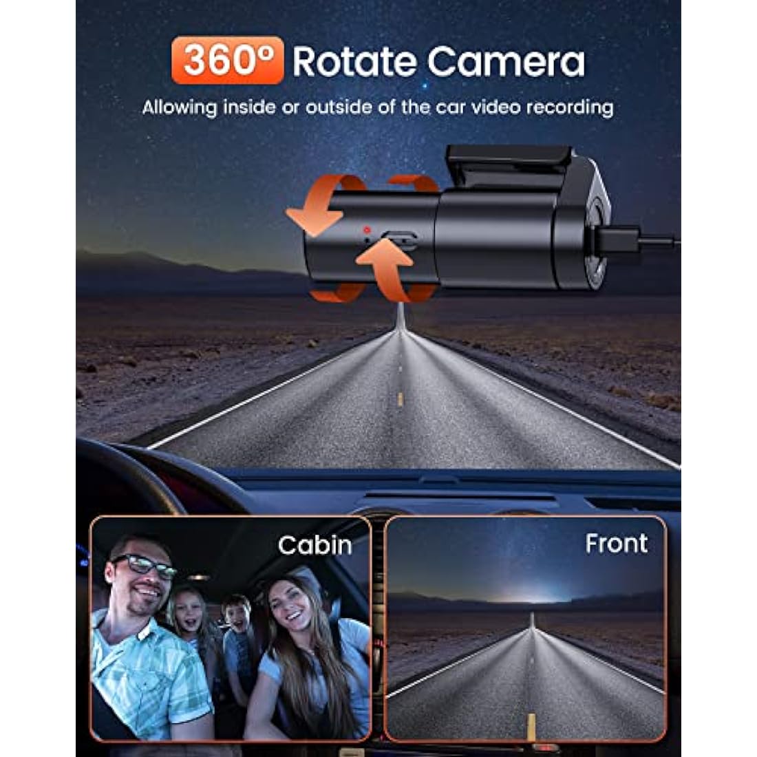BESTSEE Dash Cam Front, 1080P Mini WiFi DashCam for Cars, Car Camera Dash with 0.96" mini screen Parking Monitor, Super Night Vision, 170° Wide Angle, App Control, G-Sensor, Easy Installation
