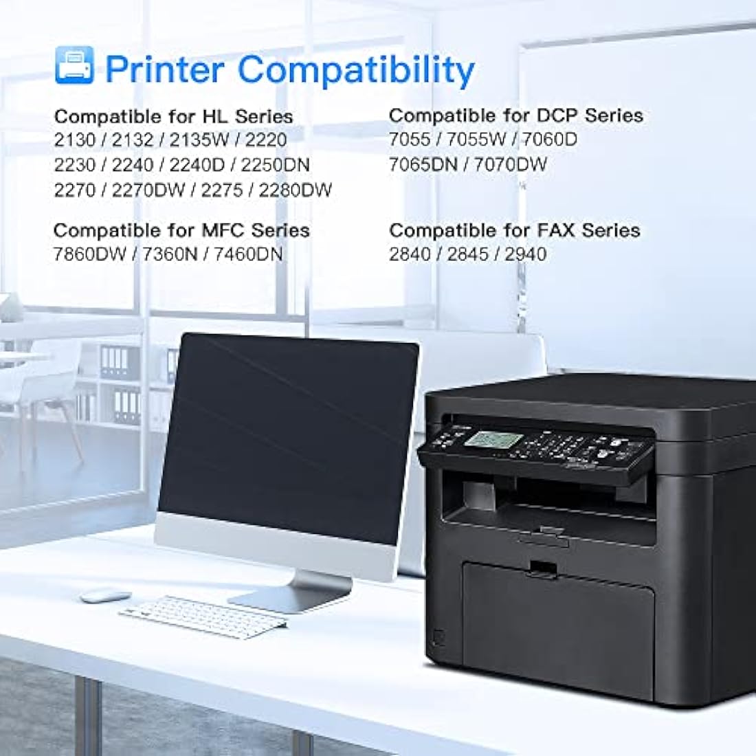 LxTek Compatible Toner Cartridge Replacement for Brother TN2220 TN-2220 TN2010 TN-2010 for Brother HL-2130 HL-2240 MFC-7360N HL-2240D HL-2250DN HL-2270DW DCP-7055W DCP-7060D 7070DW(Black,4-Pack)