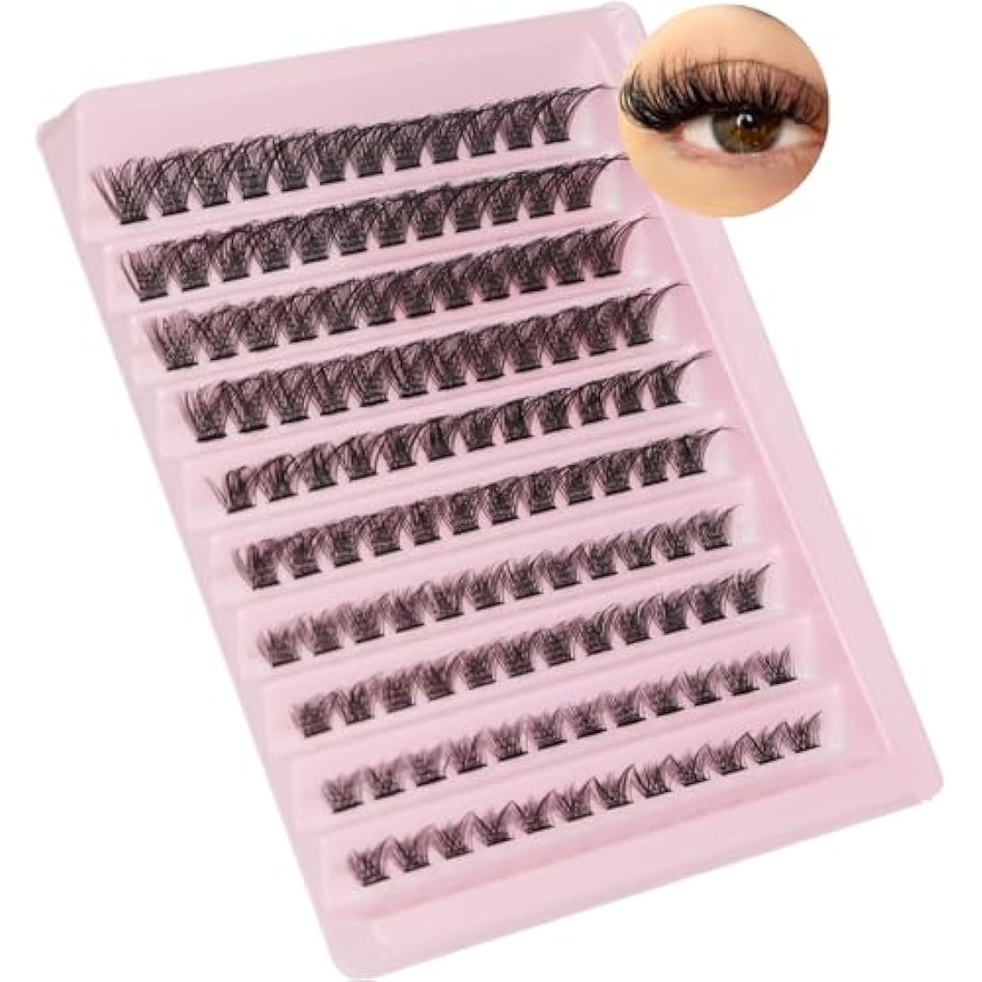 Lash Clusters, 120Pcs DIY Individual Eyelash Extenisons Natural Look D Curl Cluster eyelashes 8-16MM Reusable Individuals DIY at Home (#01)