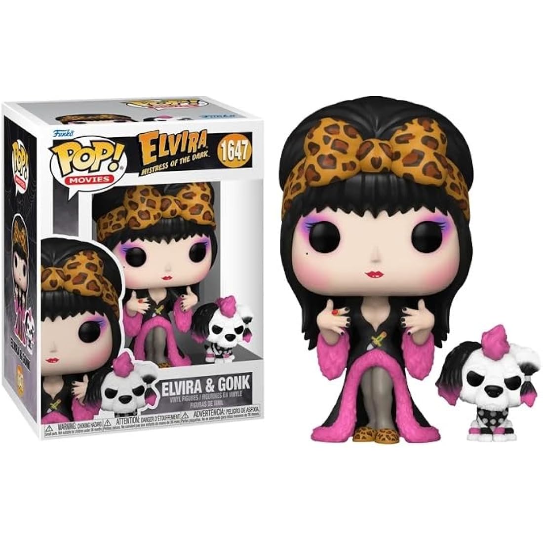 POP Horror Icons: Elvira & Gonk - Mistress of The Dark Funko Vinyl Figure (Bundled with Compatible Box Protector Case) Multicolor 3.75 inches