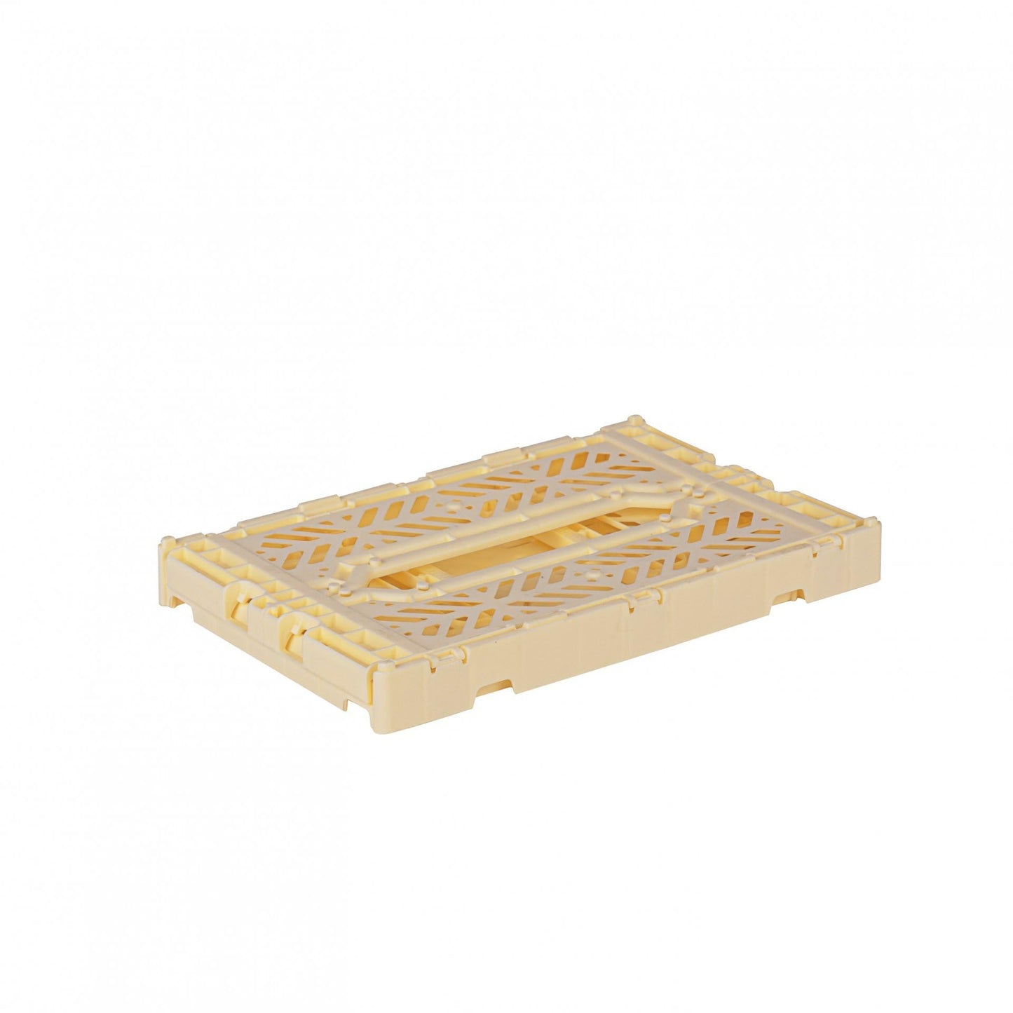 AYKASA Folding Crate, Sturdy Folding Box, Plastic, Stackable, Banana, Mini (27 x 17 x 11 cm)