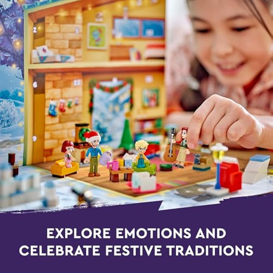 LEGO Friends Advent Calendar 2024, Christmas Countdown Toy for Kids with 24 Surprises Including 5 Mini-Doll Characters and 3 Animal Figures, Themed Gift Idea for 6 Plus Year Old Girls & Boys 42637