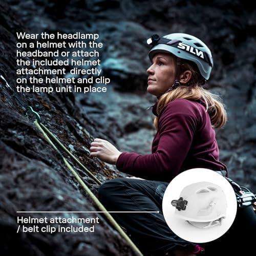Silva Head Torch Battery Powered - Explore 4-400 Lumen LED Headlight - 3 Brightness Levels & 3 LED Colours - Waterproof and Powerful Head Torch with Battery Indicator