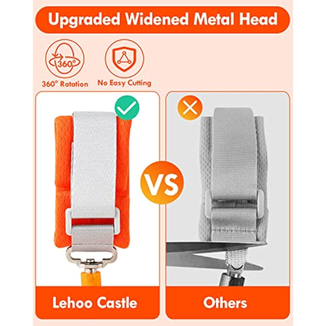 Lehoo Castle Baby Reins Anti Lost Wrist Link,Toddler Reins with Lock for Walking, Child Safety Harness Walking Leash for Children Boys and Girls (Orange)