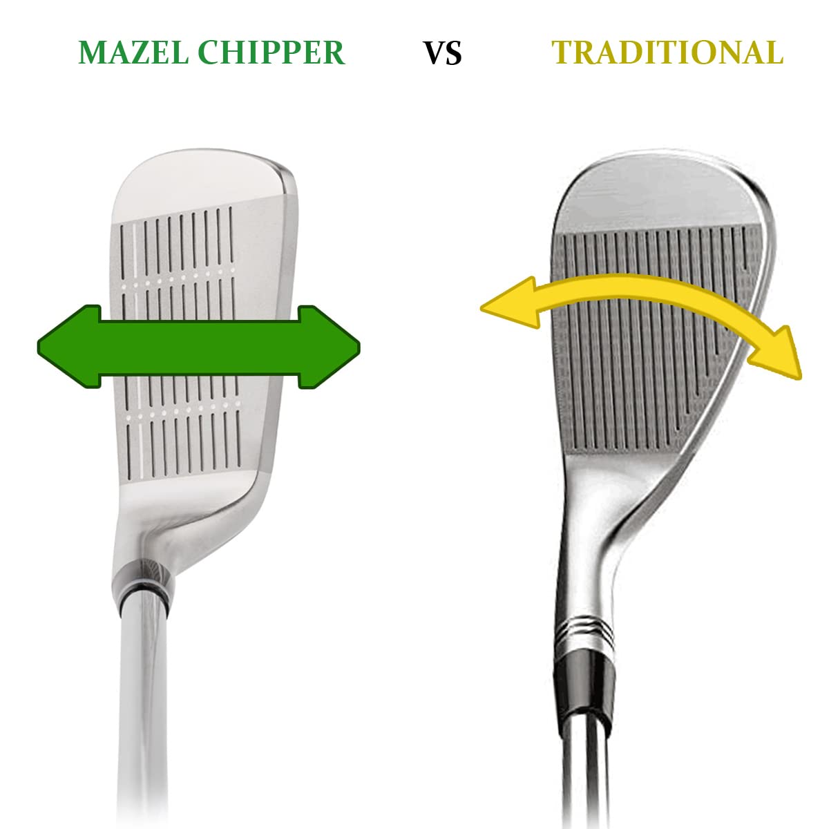 MAZEL Golf Chipper Club for Men,Golf Wedge 35,45,55,60 Degree,Right & Left Handed 35 Inch