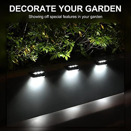 Solpex Solar Step Lights 16 Pack, Solar Outdoor Lights for Fence, IP65 Waterproof Solar Powered Outdoor LED Lights for Deck Porch Stair Yard Garden Patio Pool Decorations (Black, White)