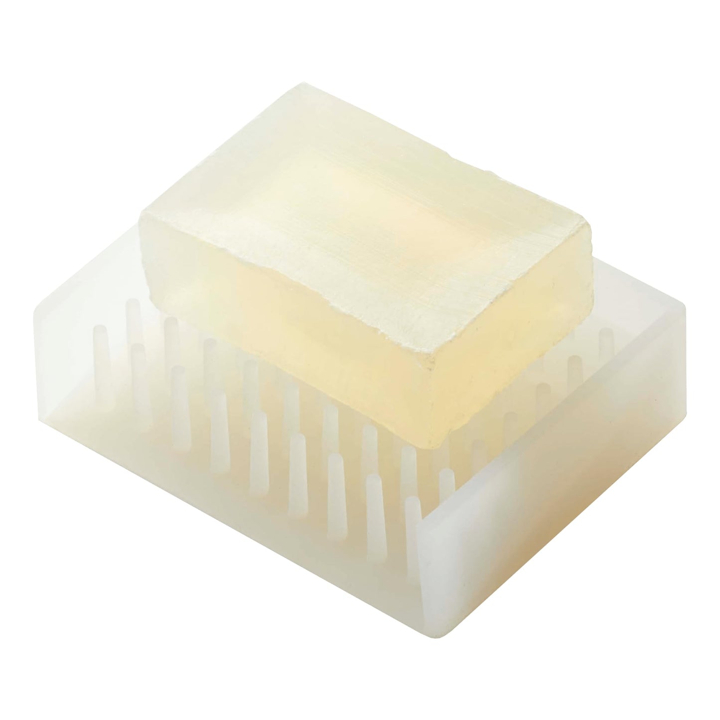 Yamazaki 2992 FLOAT Silicone Soap Tray, white, Silicone, Minimalist, 11 x 8.5 x 3 cm