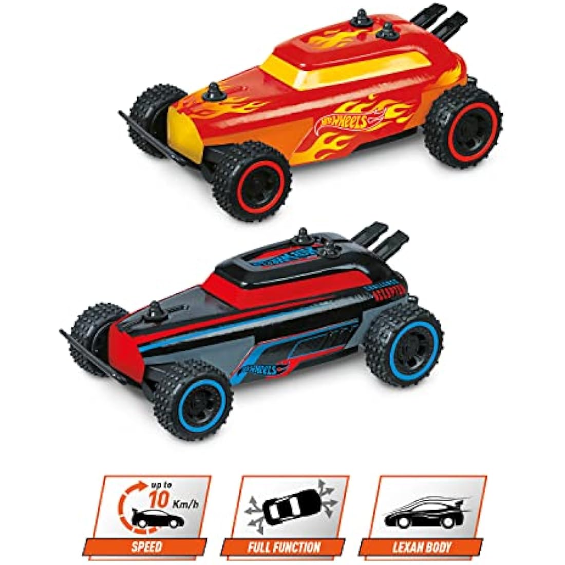 Mondo 63702 Motors-Hot Wheels Micro Rip Rod-RC car for Children-2 Assorted Scale 1:28-63702, Multi-Coloured