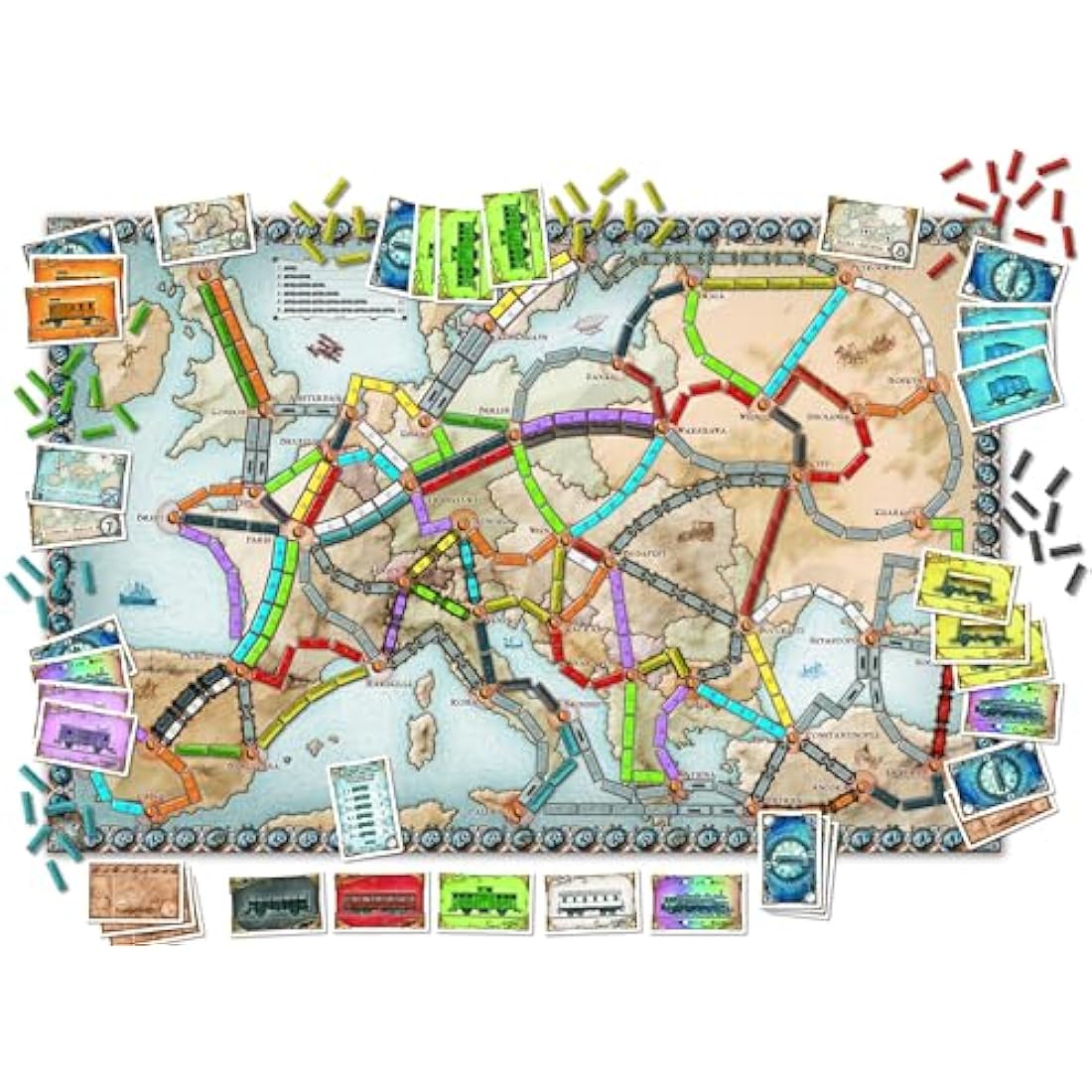 Days of Wonder | Ticket to Ride Europe | Board Game | Ages 8+ | 2-5 Players | Average Playtime 30-60 Minutes