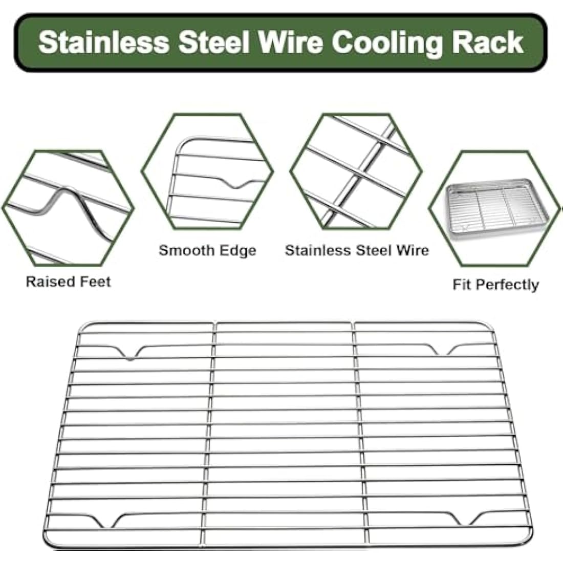 Baking Sheet Tray Cooling Rack with Silicone Mat Set, Stainless Steel Cookie Pan for Oven, Set of 9 (3 Sheets + 3 Racks + 3 Mats), Warp Resistant & Heavy Duty Easy Clean