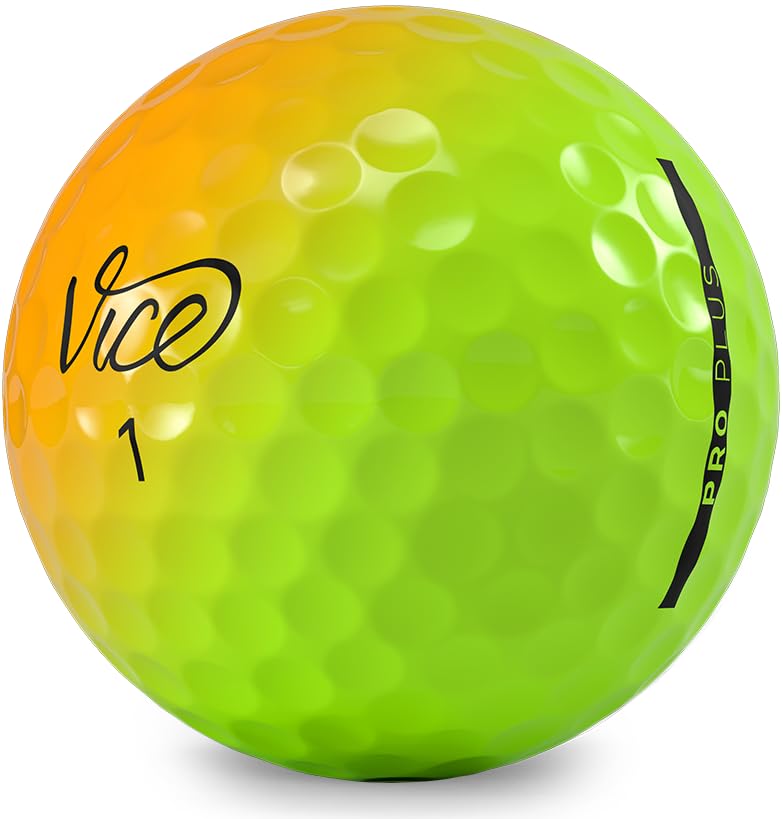 Vice Golf Limited Edition Pro Plus Golf Balls (Shade Yellow Orange)