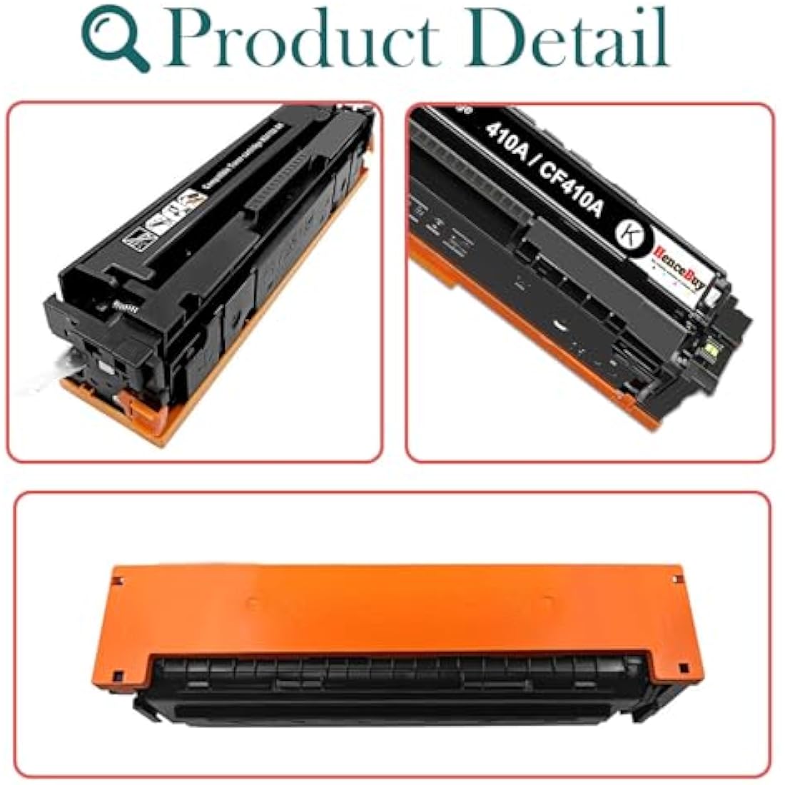 HenceBuy 410A Toner Cartridges Compatible for HP 410A CF410A 410X CF410X for Color LaserJet Pro MFP M477fdw M477fdn M377dw M452nw M452dn M477fnw Black Cyan Magenta Yellow (4-Pack)