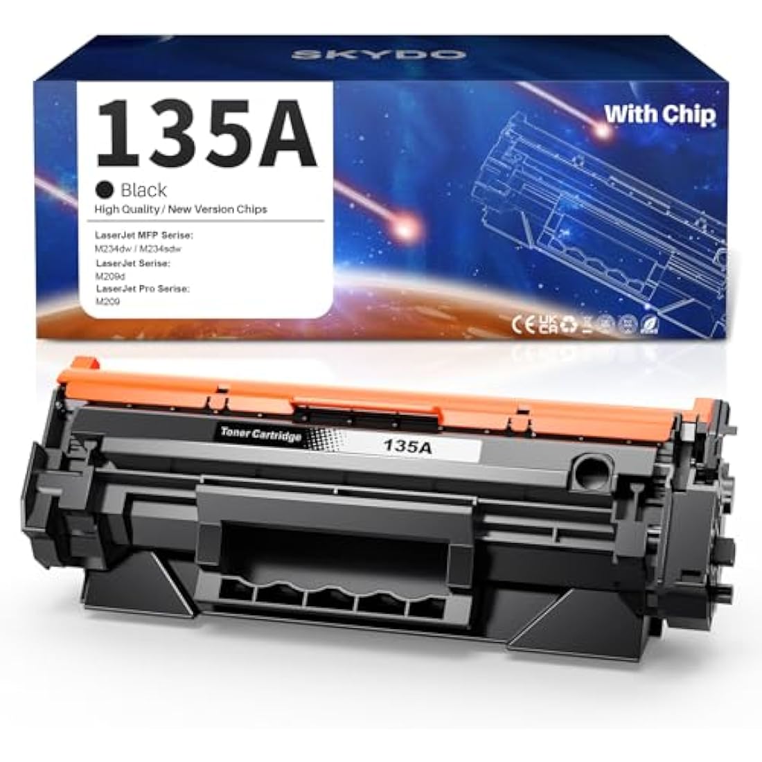 Skydo 135A Toner Cartridge, With Chip, Compatible for HP W1350A 135A W1350X 135X Laserjet Toner Cartridge for H P Laserjet M209 M209dw MFP M234 M234dw M234sdw M234sdn Printer (1-Black)