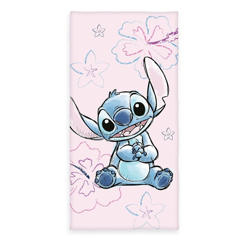 Herding Disney's Stitch Bath Towel, Approx. 75 x 150 cm, 100% Cotton