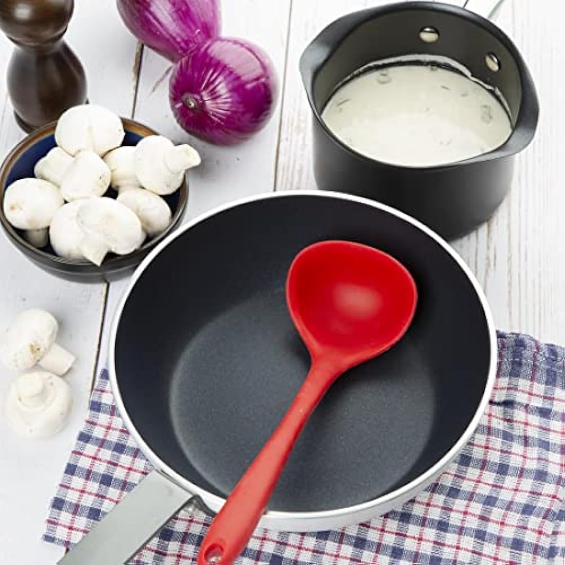 Vogue Saute Pan Non-Stick Teflon Platinum Plus Aluminium- 240x70mm 9 1/2x2 3/4"