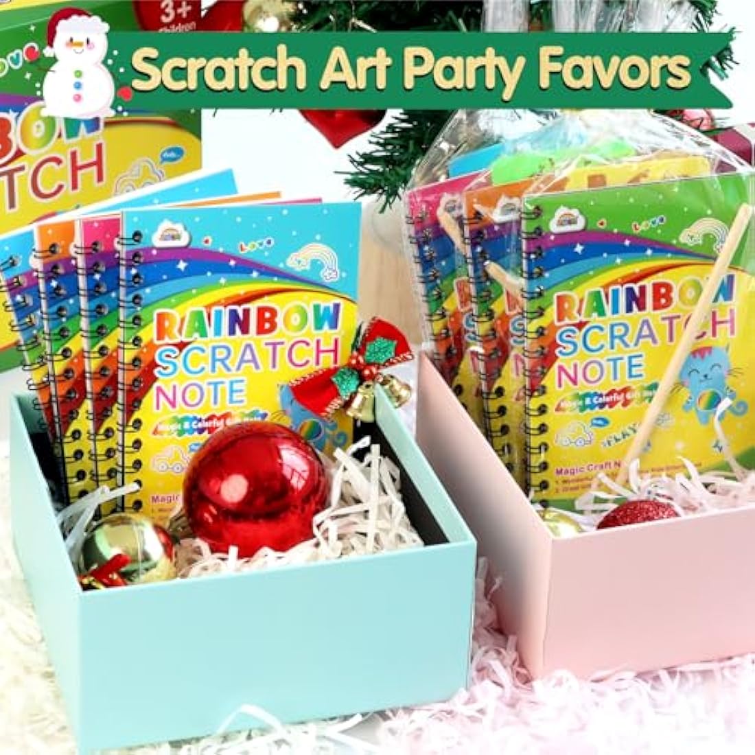 ZMLM Party Bag Fillers for Kids - Scratch Art Party Bag Fillers for Kids, Arts and Crafts Kits for Ages 4-9 Rainbow Scratch Books Classroom Birthday Gifts for Girls & Boys (48 Pack)