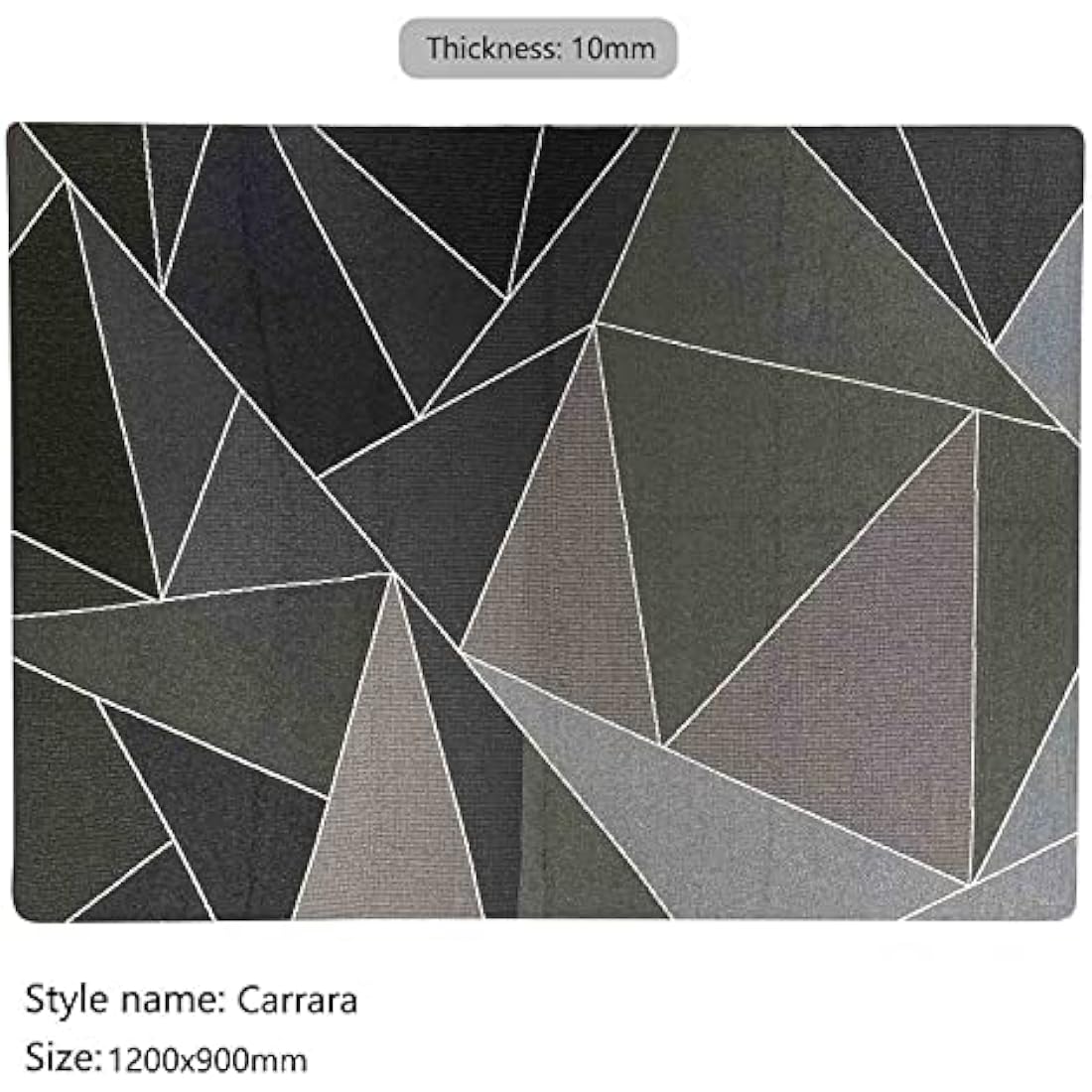 Luxury Chair Mat for Carpeted Floor,Office Chair Mat hardwood floors, 120 X 90cm Multi-Purpose Carpet Protector for Home and Office, protects floors, anti-skidding and stop noise, Style Carrara