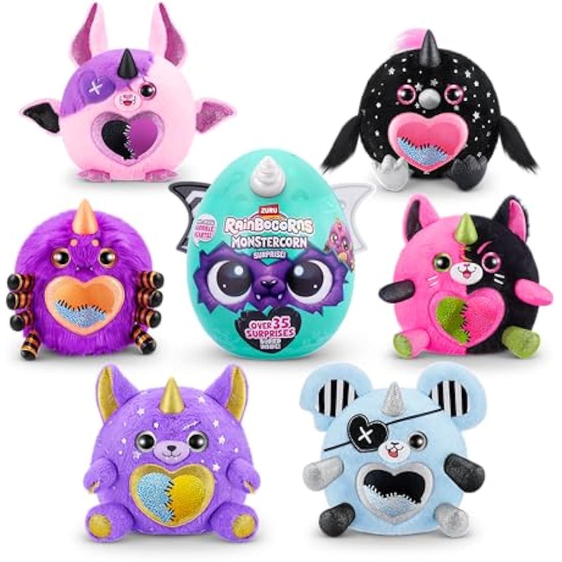 Rainbocorns ZURU Monstercorn Surprise, Werewolf, by ZURU Surprise Unboxing Soft Toy, Fantasy Monster Gifts for Girls, Imaginary Play with Wearable Accessories (Werewolf)