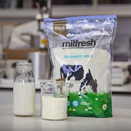 Milfresh Gold Superior Granulated Skimmed Milk 500g (Pack of 10) The Convenient Alternative to Fresh Milk