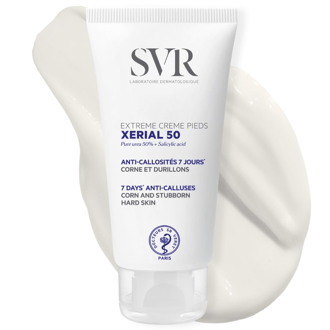SVR XERIAL 50 Extreme - Urea Cream for Cracked Heels and Severly Dry Skin Prone to Corns and Calluses. Eliminates Dead Cells + Roughness. 24hr