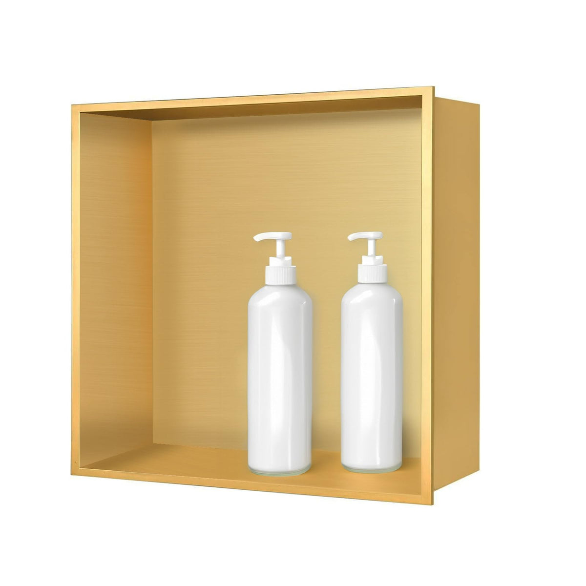 Sunrik Shower Niche - Stainless Steel, 30x30x10 cm, Gold