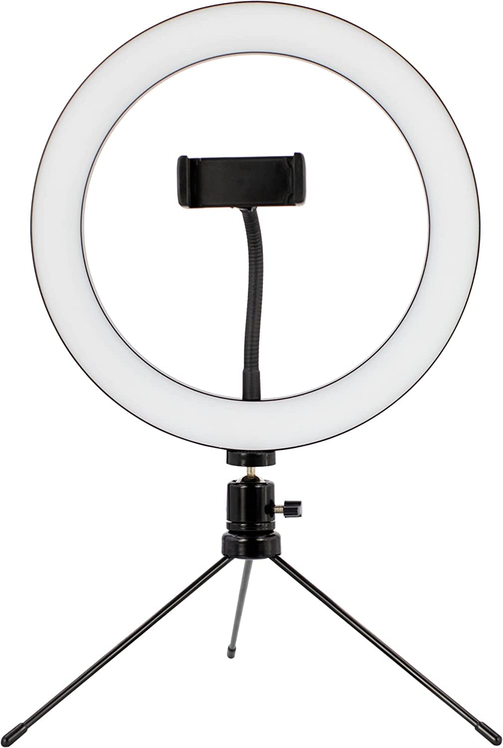 Juice Social Perfect Glow Ring light, 10 Brightness Levels, 360 Degree Rotatable Ball Joint for the Best Angle, Phone Holder, Metal Finish, 10? Light