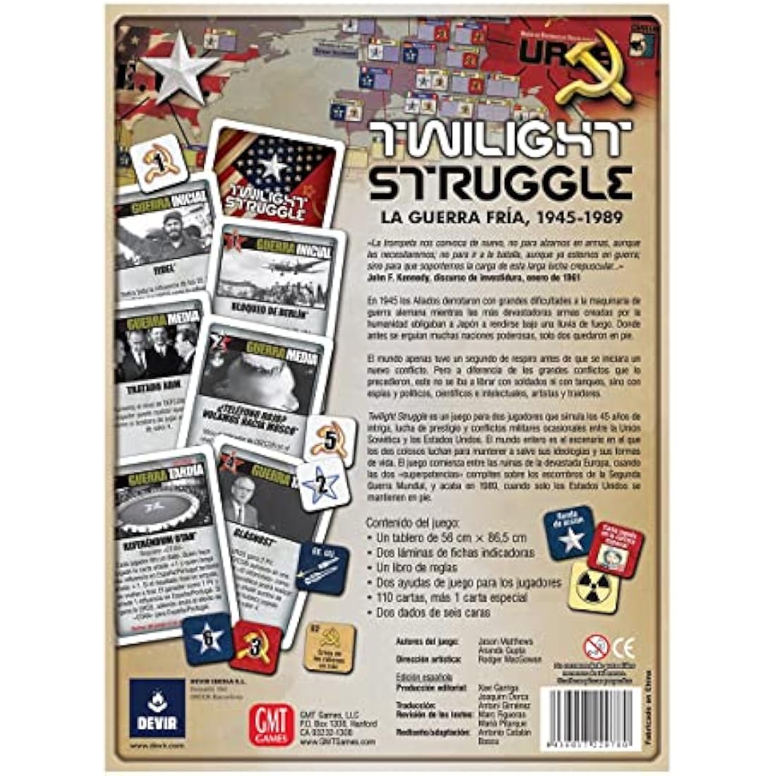 Devir BGTWIST Twilight Struggle, Strategic Board Game, Multicoloured, Talla unica